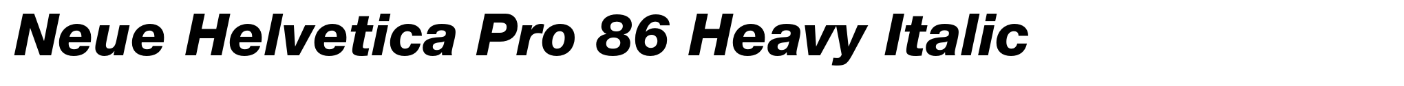 Neue Helvetica Pro 86 Heavy Italic image